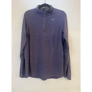 Nike Element Dri-Fit Long Sleeve 1/4 Zip Pullover‎ Reflective Blue Gray Womens M